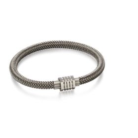Fred Bennett Grey Steel Woven Bracelet 