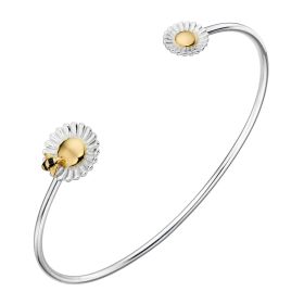 Bee and Flower Gold Plate Bangle