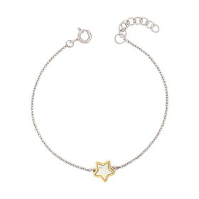 Gold Edge Star Bracelet with Diamond