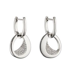 Fiorelli Organic Circle Assembled Hoop Earrings with Cubic Zirconia