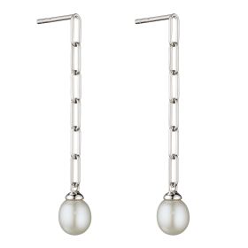 Fiorelli Freshwater Pearl Chain Drop Earrings