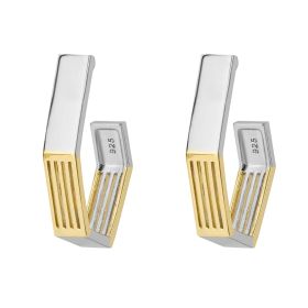 Fiorelli Cage Design Open Hoop Earrings with Yellow Gold Plating