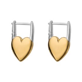 Heart Shaped Padlock Earrings
