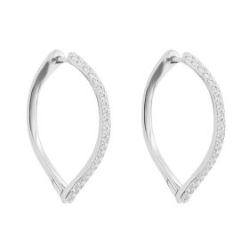 Fiorelli Navette Hoop Earrings with Cubic Zirconia