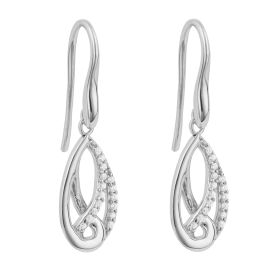 Fiorelli Woven Twist Drop Earrings with Cubic Zirconia