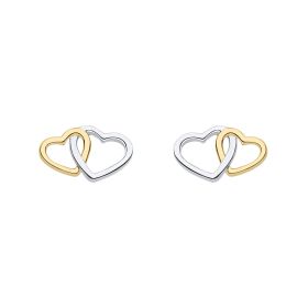 Fiorelli Interlinking Double Heart Stud Earrings