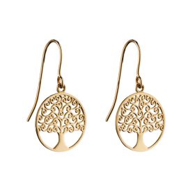 Detailed Tree of Life Earrings in 9ct Gold