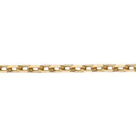 0.7mm Diamond Cut Trace Chain with Extender 56cm-61cm - Yellow Gold