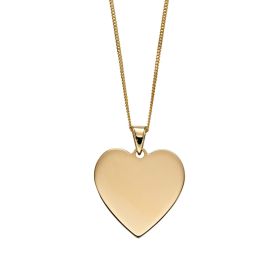 Heart Engravable Tag Pendant in 9ct Gold