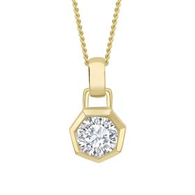 Reflections Octagon Pendant in Recycled 9ct Gold