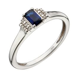 Sapphire and Diamond Art Deco Ring-52