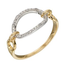 Oval Bar Ring with Diamonds-52