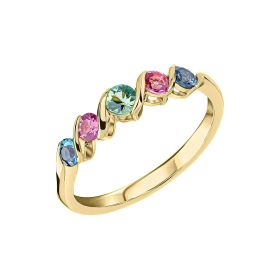 Amalfi Three Colour Twist Ring in 9ct Gold