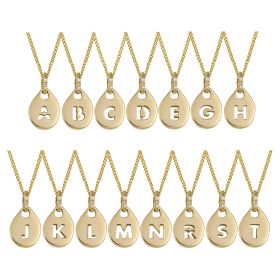 Organic Initial Tag with Diamond Set Bale Top 15 Initials Kit in 9ct Gold