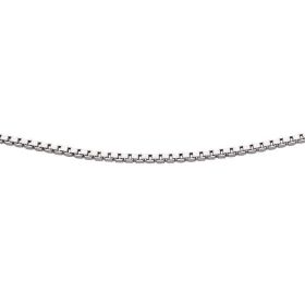 Rhodium Plated Box Chain with Extender 46cm-51cm