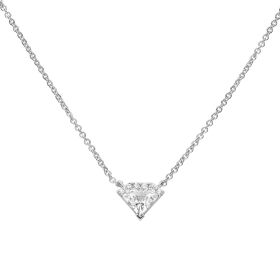 Diamonfire Diamond Shaped Zirconia Pave Set Necklace