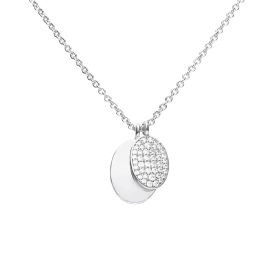 Diamonfire Engravable Plain Tag Necklace with Pave Set Tag 