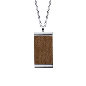 Fred Bennett Wood Dog Tag Necklace