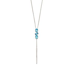 Fiorelli Abstract Lariat Necklace with Blue Cubic Zirconia