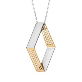 Fiorelli Cage Pendant with Yellow Gold Plating