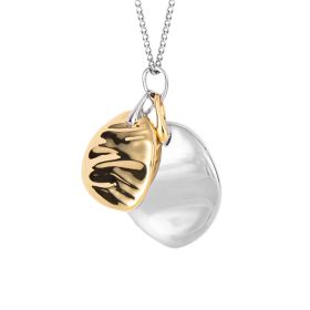 Fiorelli Ripple Effect Pendant with Yellow Gold Plating