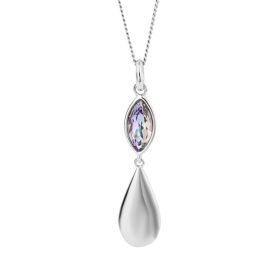 Fiorelli Organic Pebble Drop Pendant with Navette Vitrail Crystal