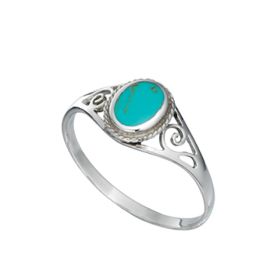 Oval Imitation Turquoise Ring