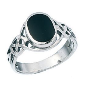 Celtic Ring with Black Onyx