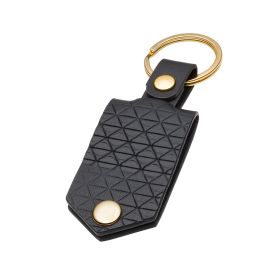 Fred Bennett Patterned Leather Key Chain with Engravable Tag