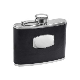 Fred Bennett Leather and Stainless Steel Hip Flask